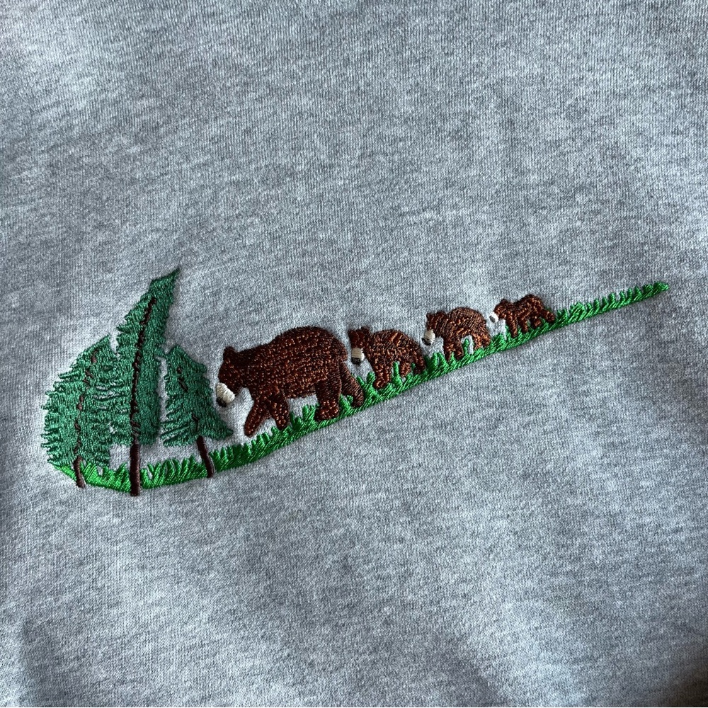 EMBROIDERED NIKE LOGO HOODIE